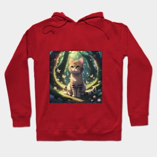 Anime cat on the forest! Hoodie